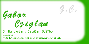 gabor cziglan business card